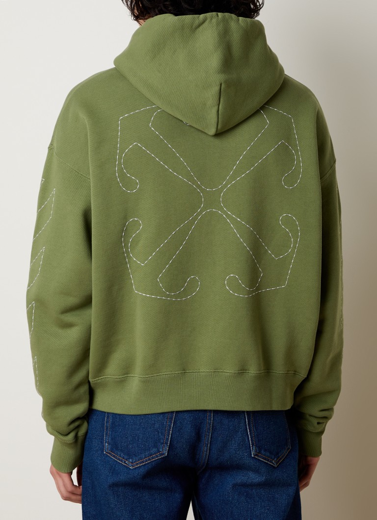Felpa con cappuccio Off-White Stitch Arr Skate con ricamo