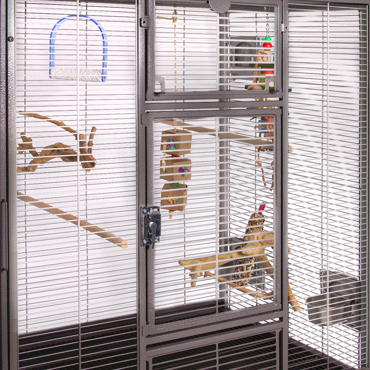 Montana Cages Käfige & Volieren Montana Cages Vogelkäfig New Madeira Double dunkelgrau