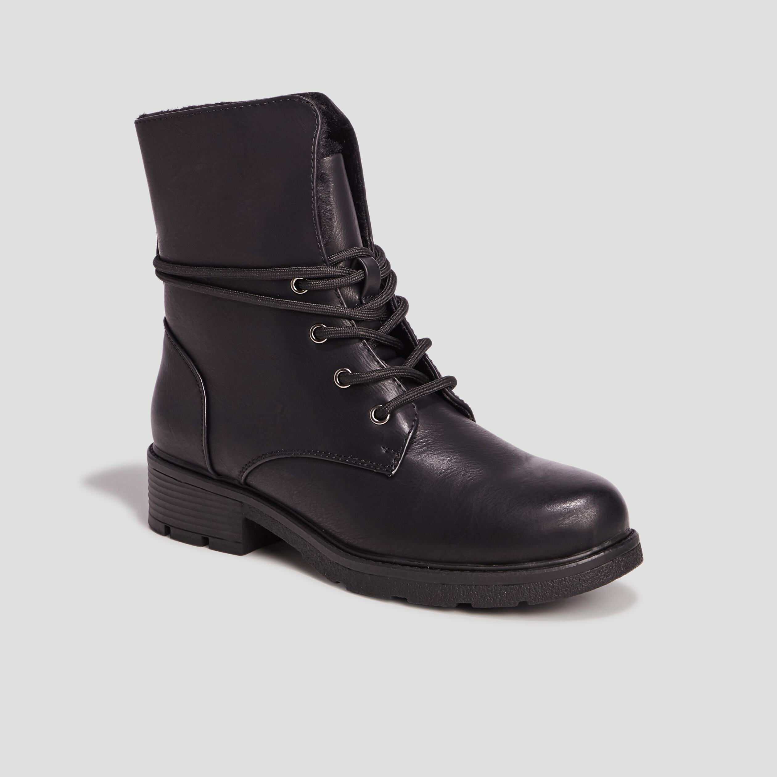 Bottines fourrées noir fille | La Halle