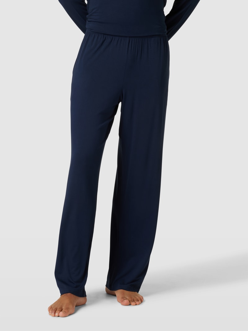 Pyjama-Hose mit elastischem Bund Modell 'DELUXE' in dunkelblau