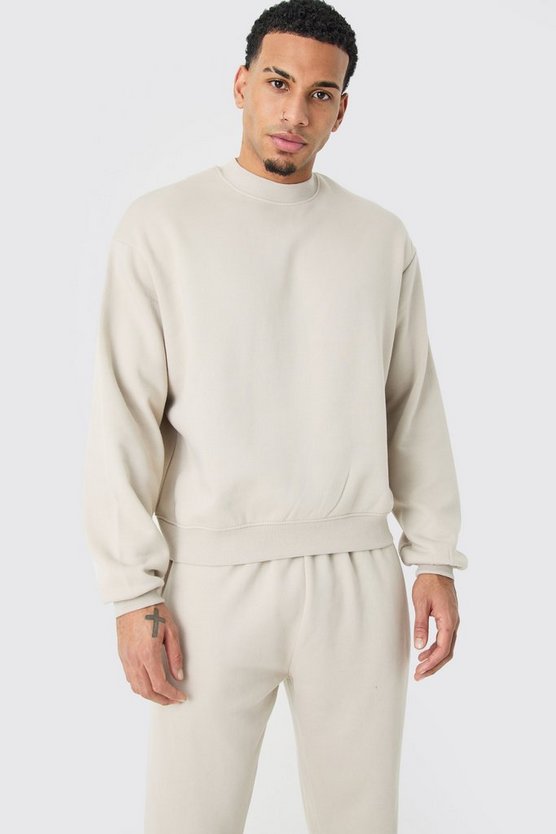 Kastiger Oversize Sweatshirt-Trainingsanzug