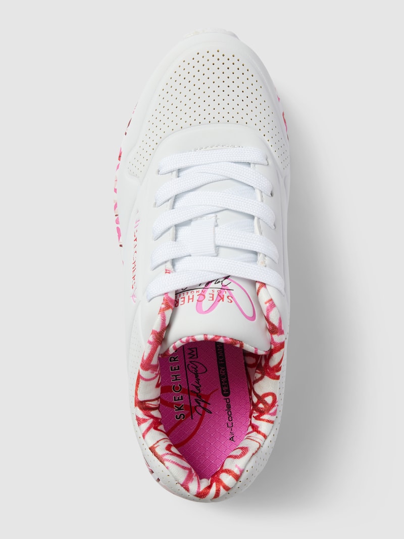 Sneaker mit Label-Details Modell 'LOVELY' in weiß