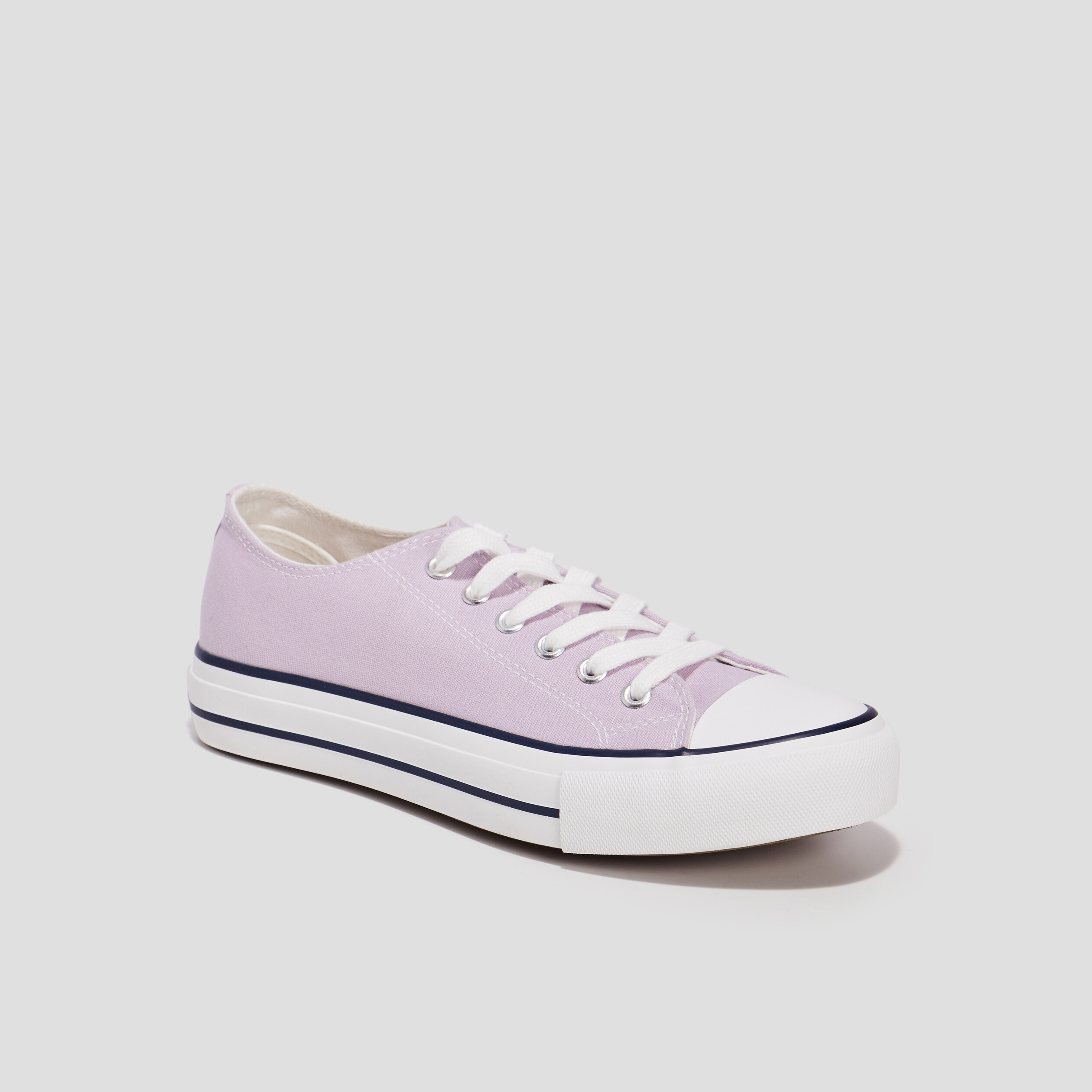 Tennis en toile à lacets Creeks mauve femme | La Halle