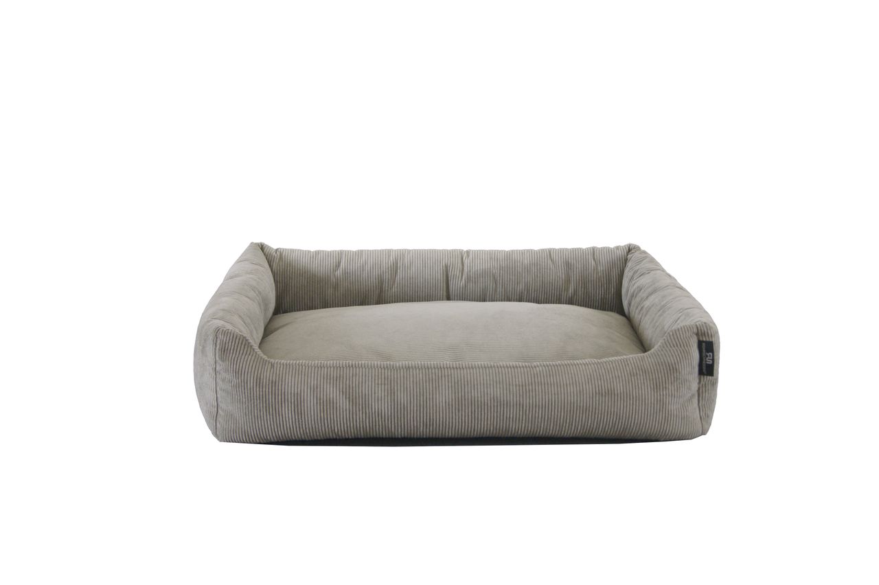Rohrschneider Tierbett Cordstoff fein grau