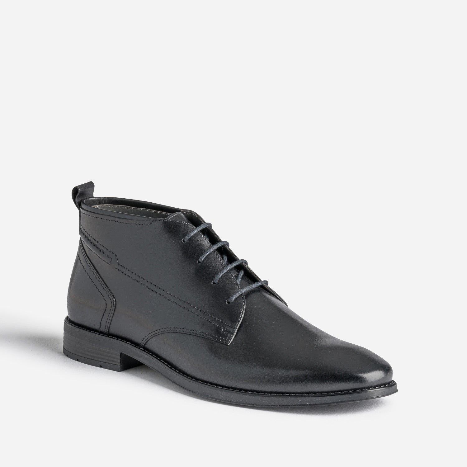 Chukka boots noir en cuir