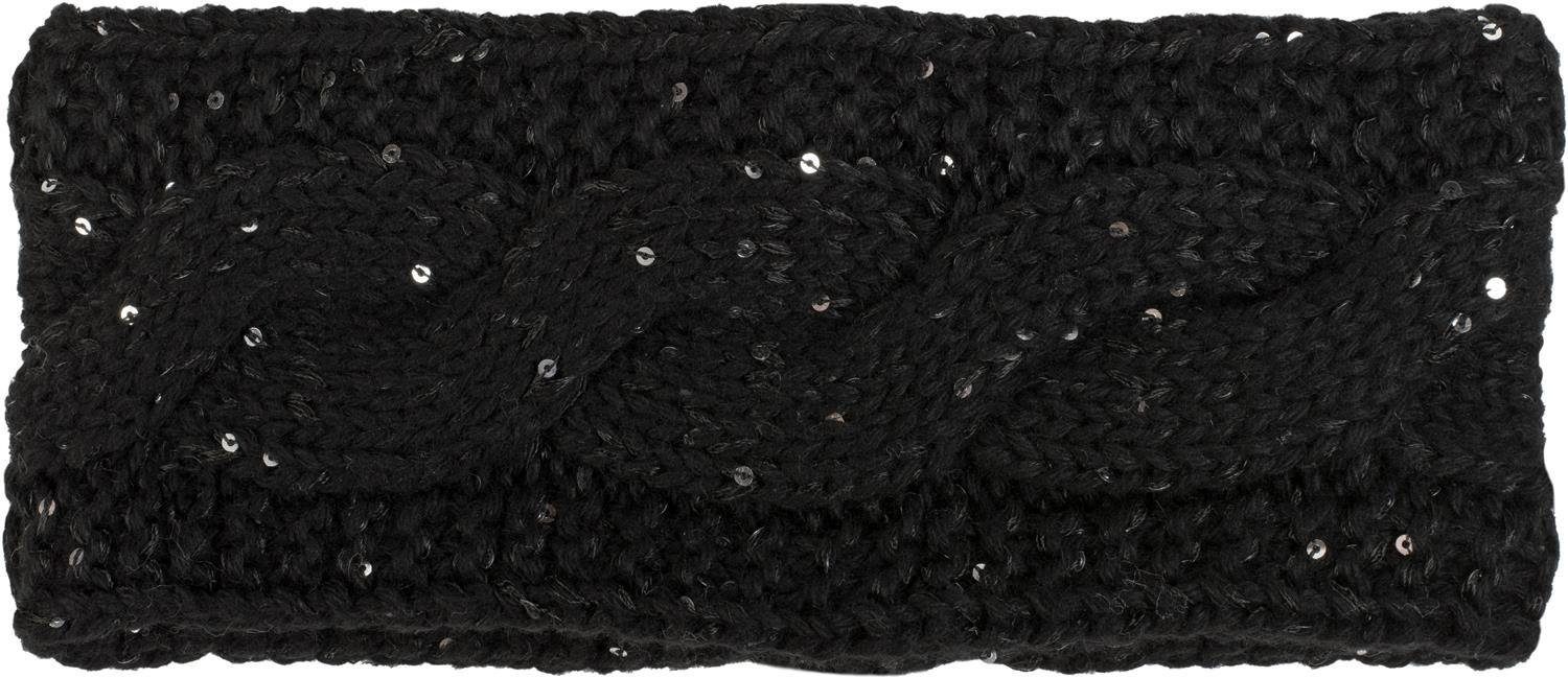 styleBREAKER Stirnband (1-St) Grobstrick Stirnband mit Pailletten