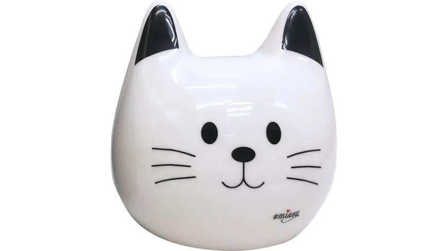 MIAOU Katze Spardose weiss weiss