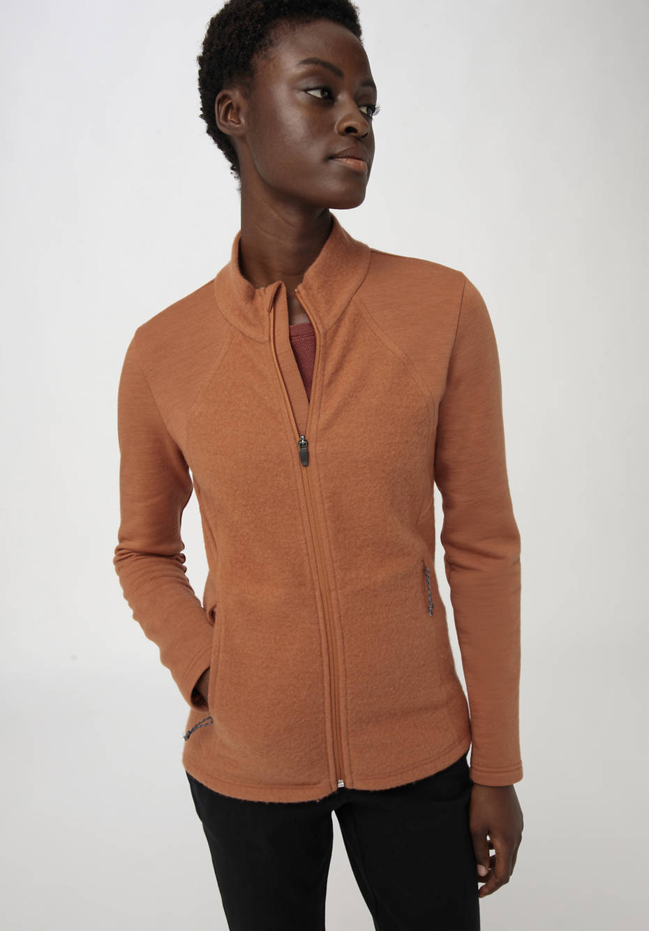 Leichte Wollfleece-Jacke aus reiner Bio-Merinowolle