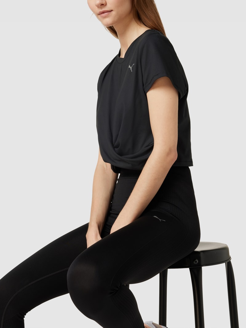 Sweatshirt mit Twist-Effekt Modell 'STUDIO YOGINI LITE TWIST' in schwarz