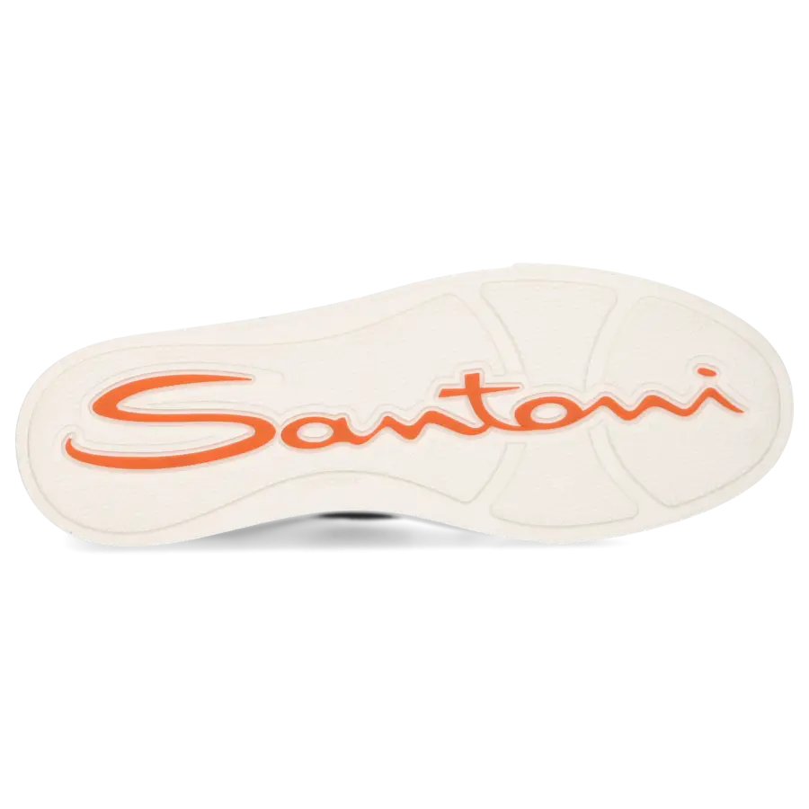 Santoni - Sneaker low DOUBLE BUCKLE Veloursleder - blau