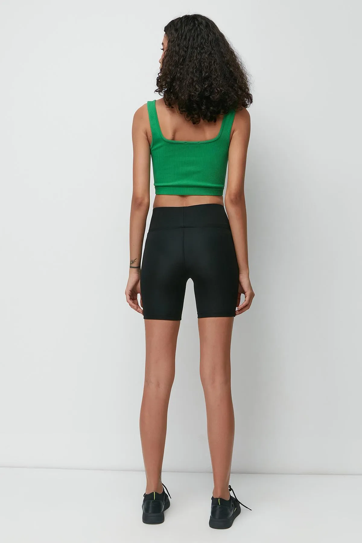 C&City  Sportshorts mit hohem elastischem Bund, Strumpfhosen 9408, Schwarz