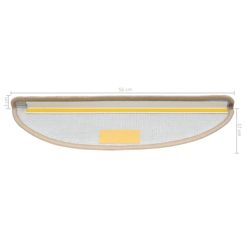 Stufenmatte Stufenmatten 5 Stk. 56x20 cm Creme, vidaXL, Andere, Höhe: 3 mm