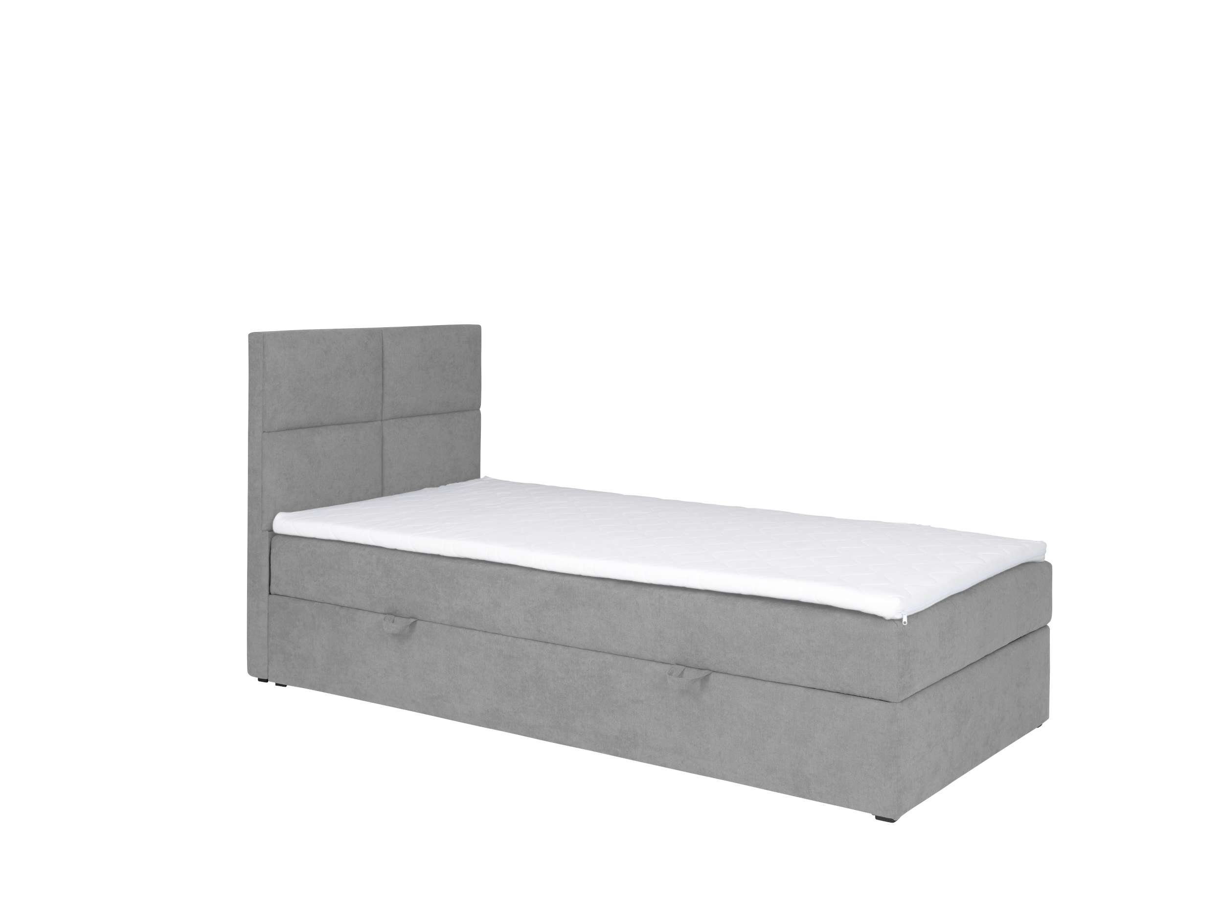 Stylefy Boxspringbett Larni (Schlafzimmerbett, Bett), 70/80/90/100 x 200 cm, mit Topper, Kopfteil gepolstert, Bettkasten, mit Bonellfederkern, Modern Design
