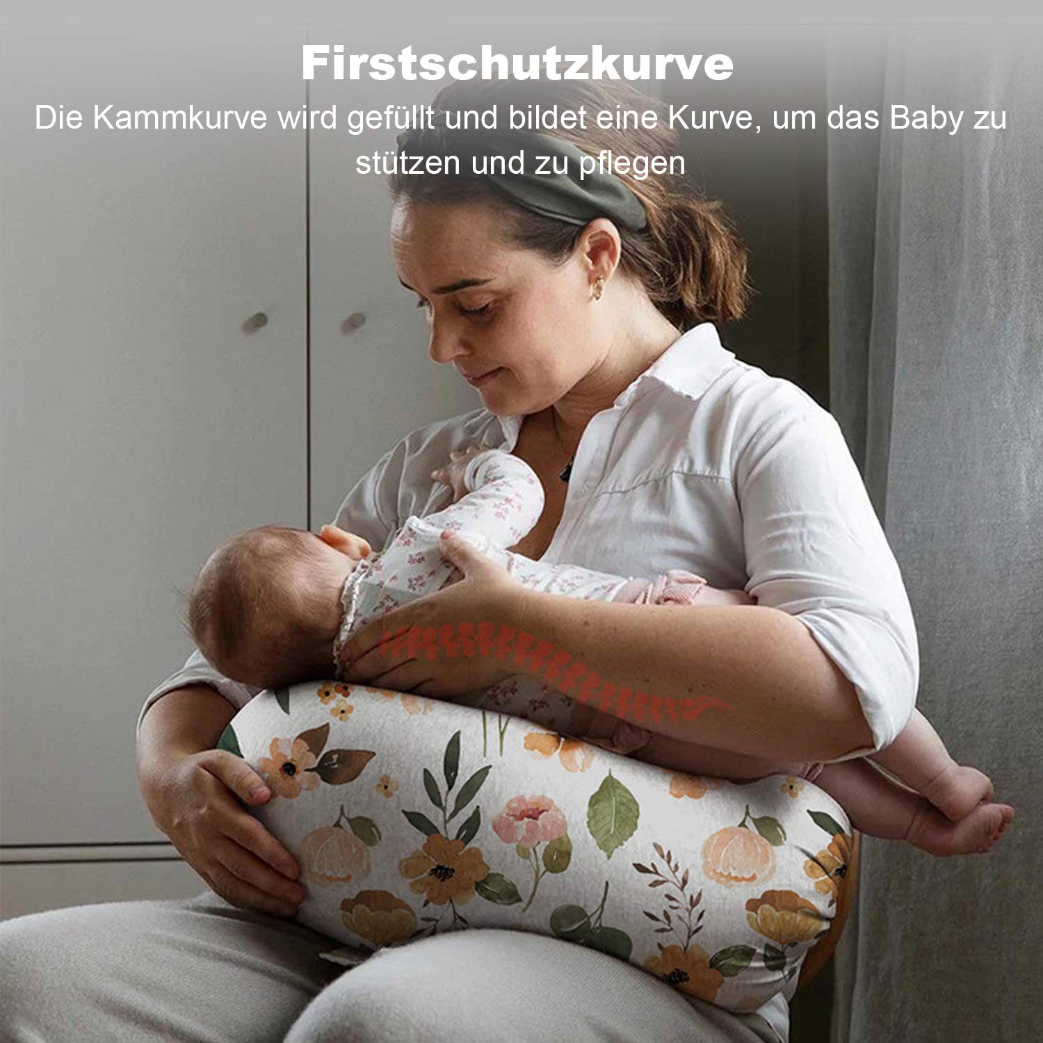 TOPMELON Stillkissen Ergonomisches Stillen Stillkissen und Positionierer