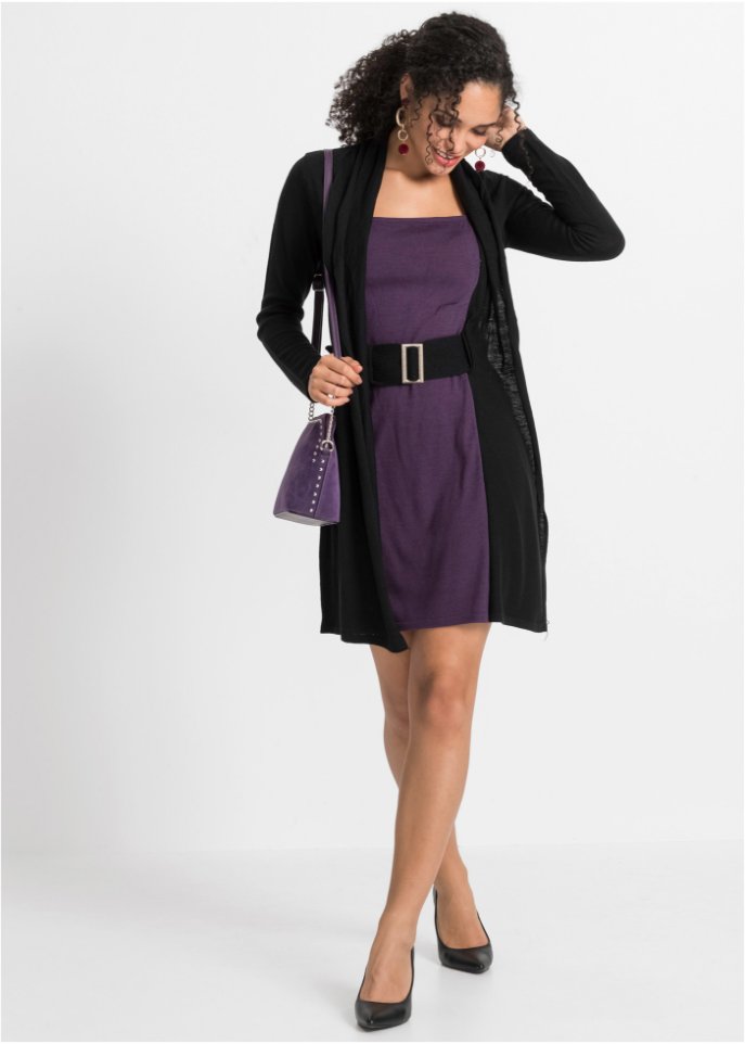 Strickkleid mit Gürtel
