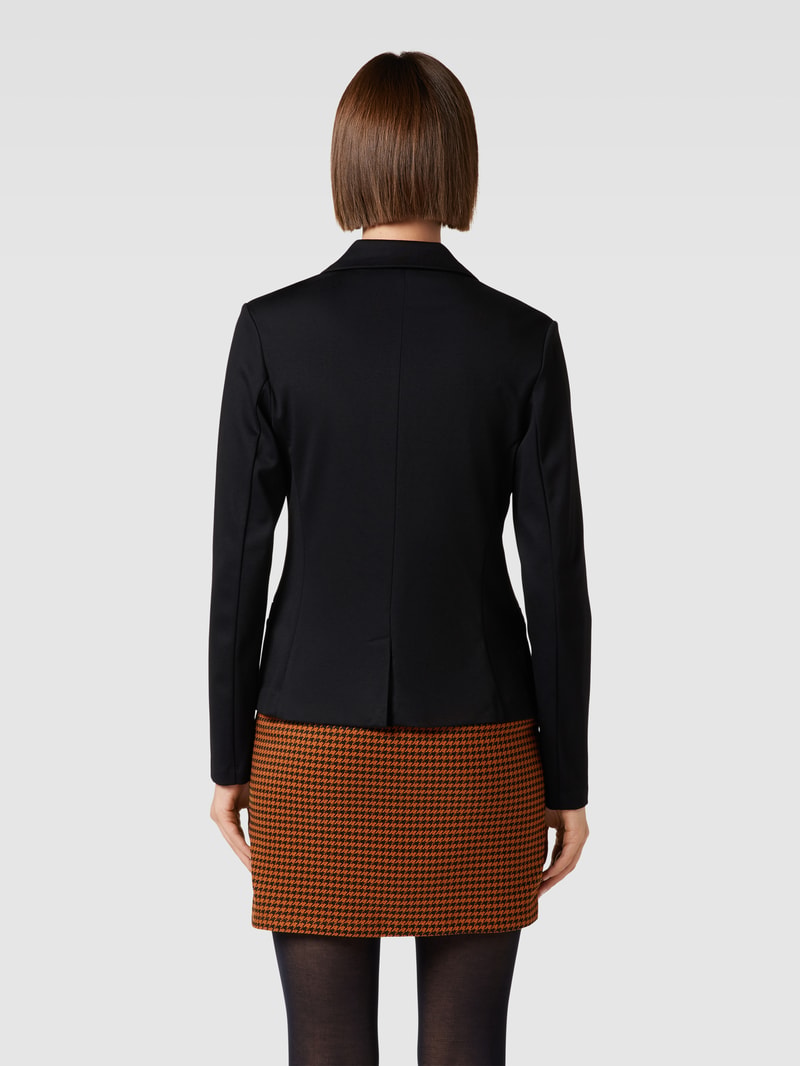 Blazer mit Reverskragen in schwarz