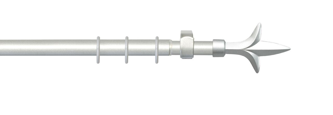 Bella Casa Stilgarnitur Sparta 16 mm Ø, ausziehbar 130-240 cm, silber-matt