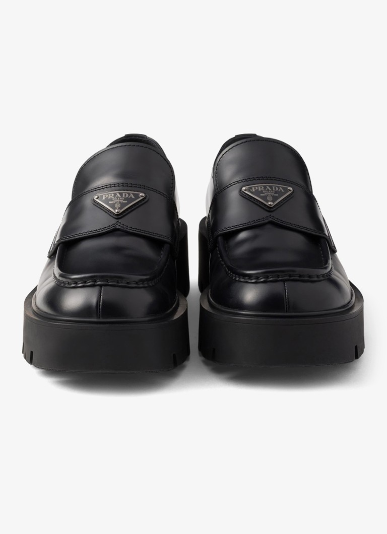 Prada leather loafer