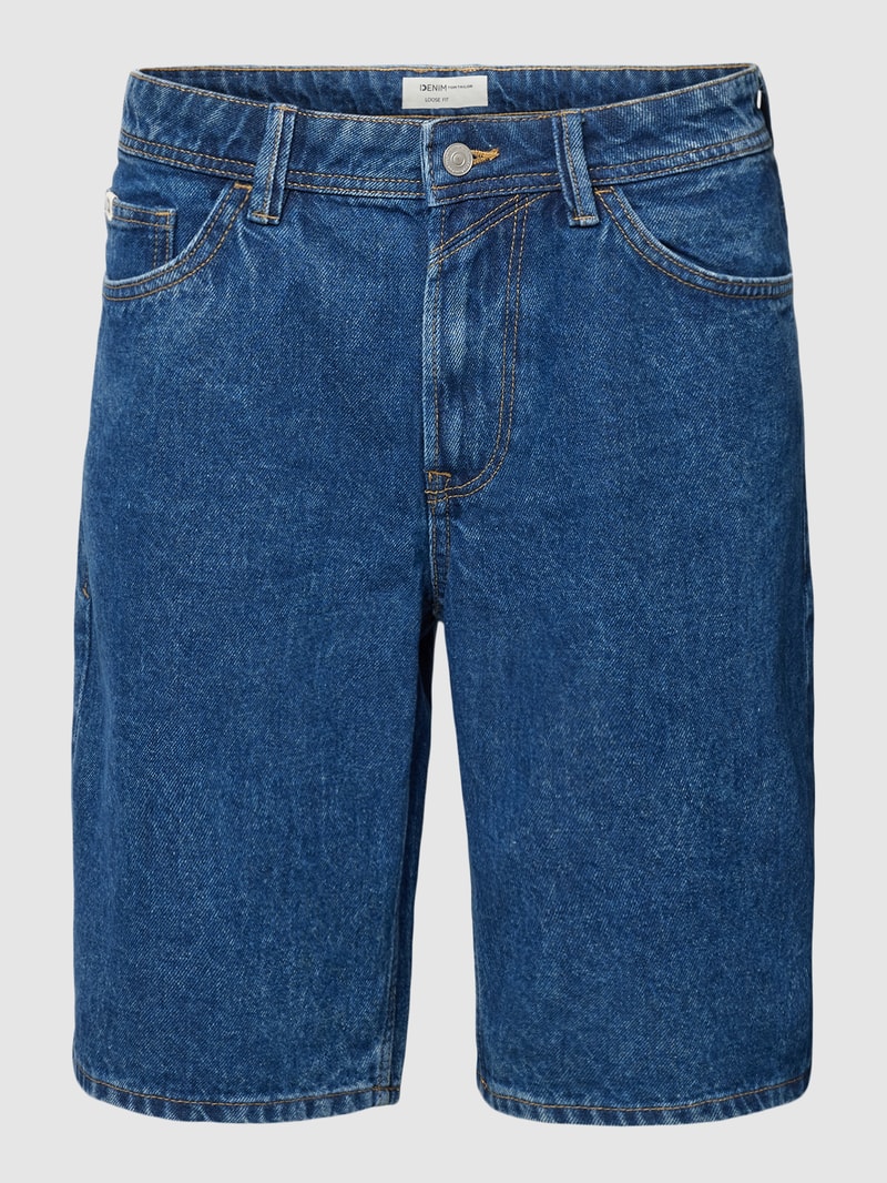 Loose Fit Jeansshorts im Destroyed-Look in jeans