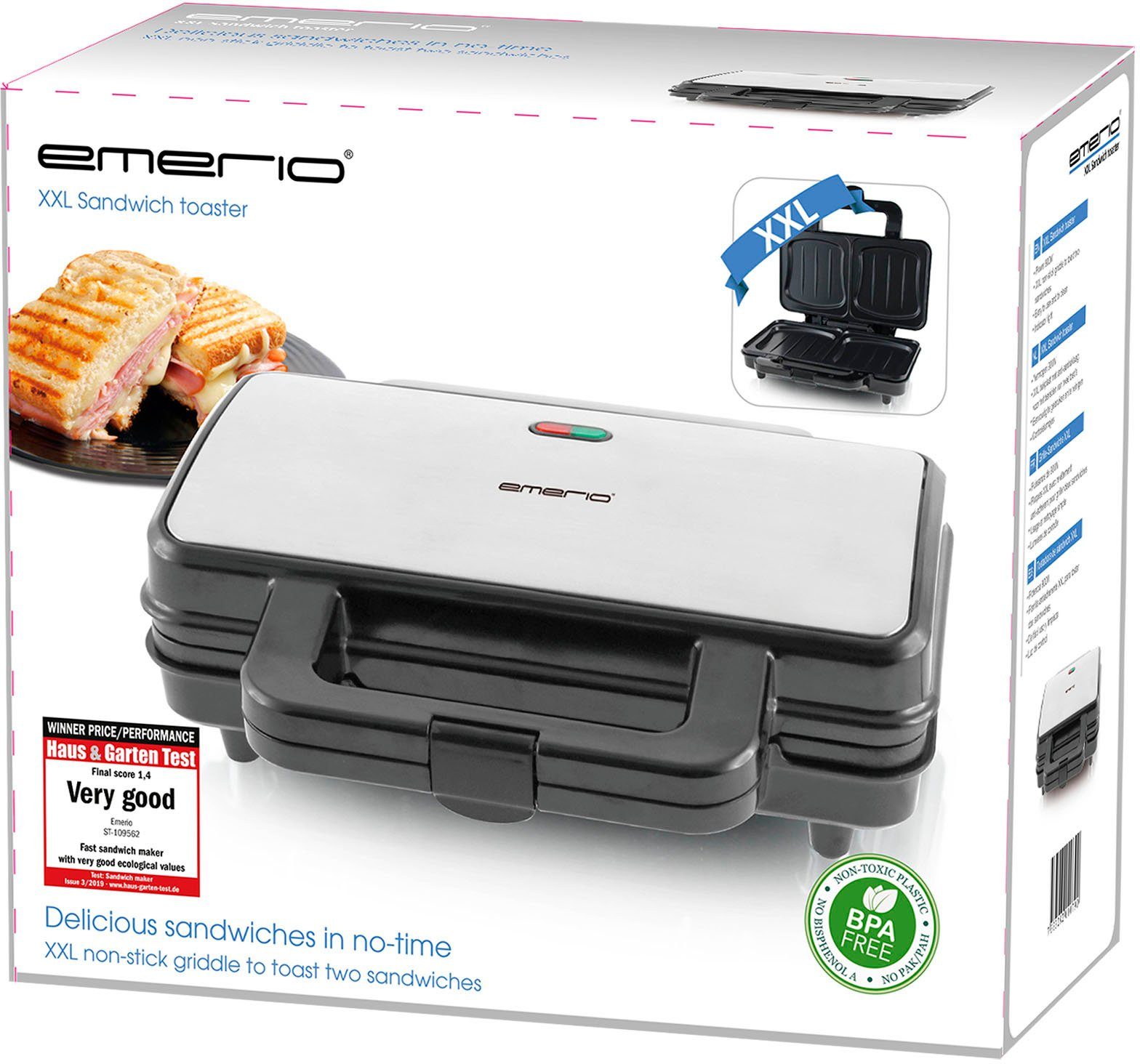 Emerio Sandwichmaker ST-109562 XXL, 900 W