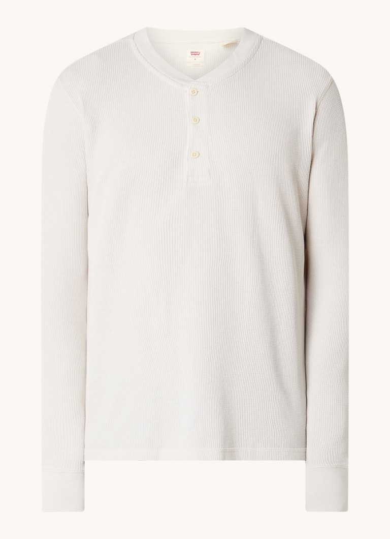 T-shirt termica Levi's Henley con maniche lunghe a coste