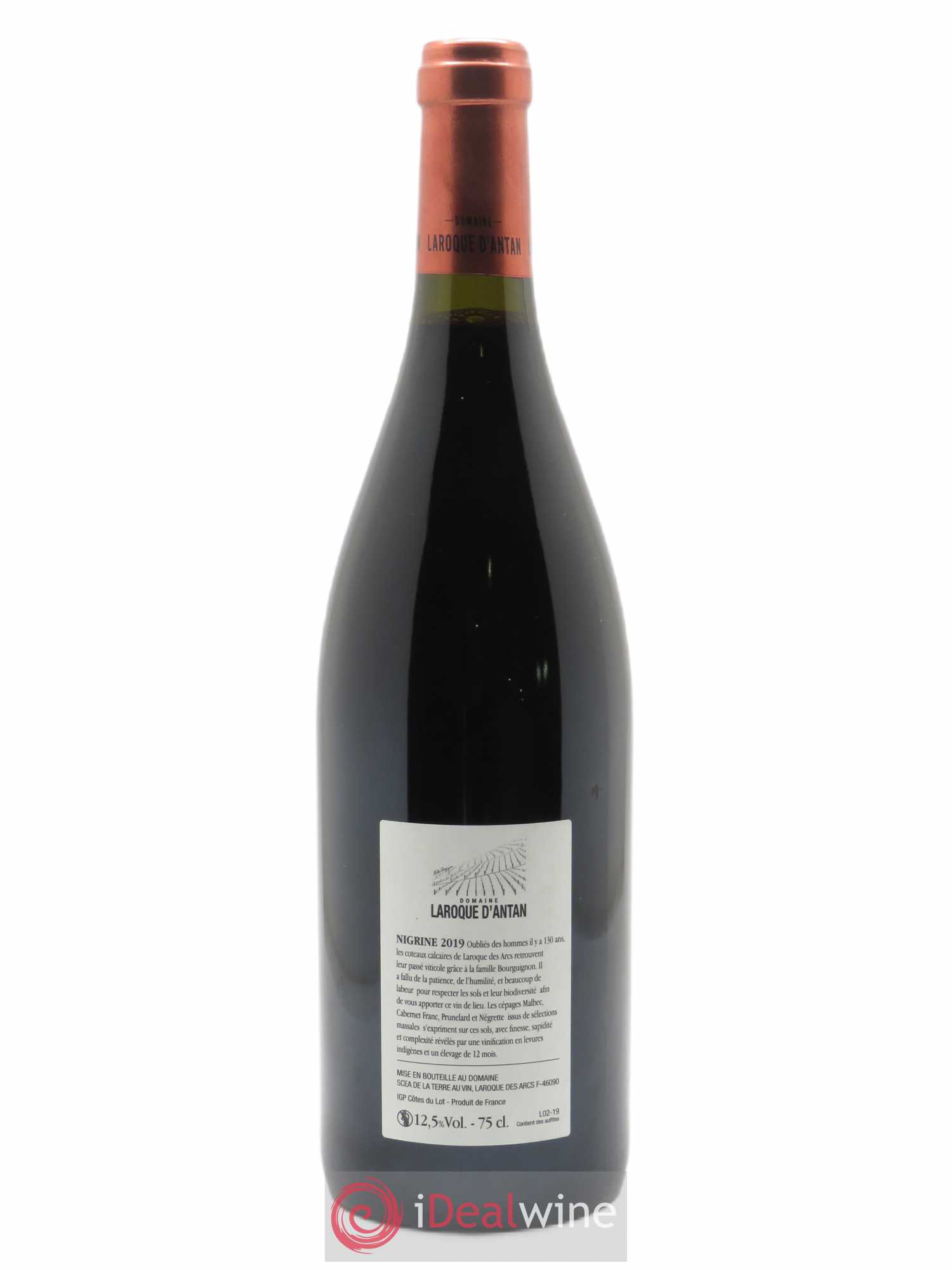 Côte du Lot Nigrine Laroque d'Antan (Domaine)  2019 - Lot de 1 Bouteille