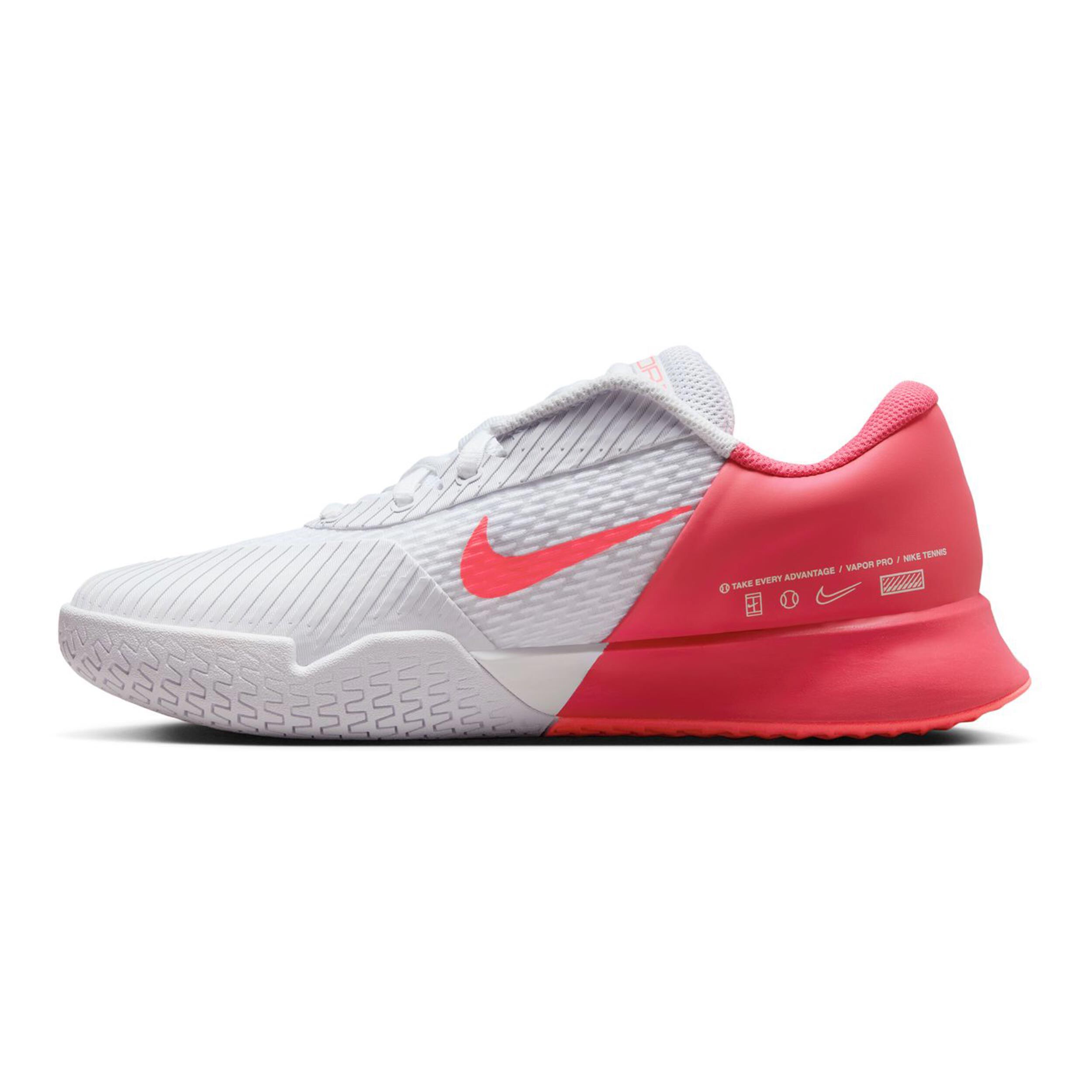 Court Air Zoom Vapor Pro 2 Allcourtschuh Damen - Weiß, Pink