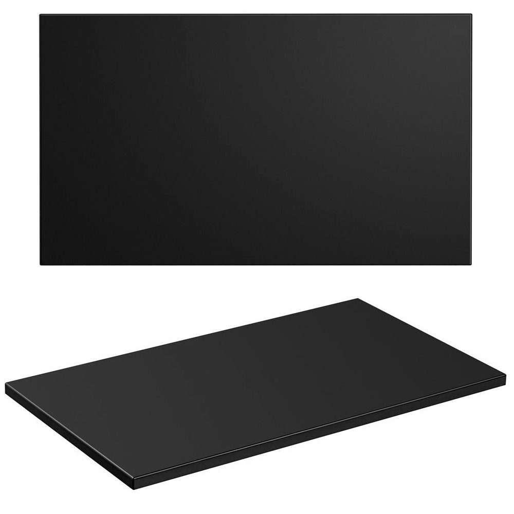 Lomadox Badmöbel-Set ADELAIDE-56-BLACK, (3-St), schwarz matt gerillte Front 131/200/46,5 cm