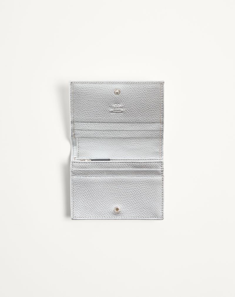 VLogo Signature Wallet i lamineret kornet kalveskind