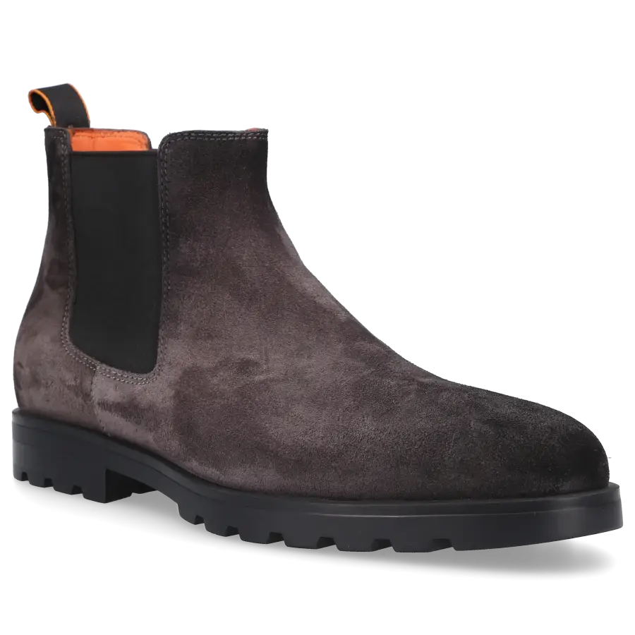 Santoni - Chelsea Boots 18588 Veloursleder - grau