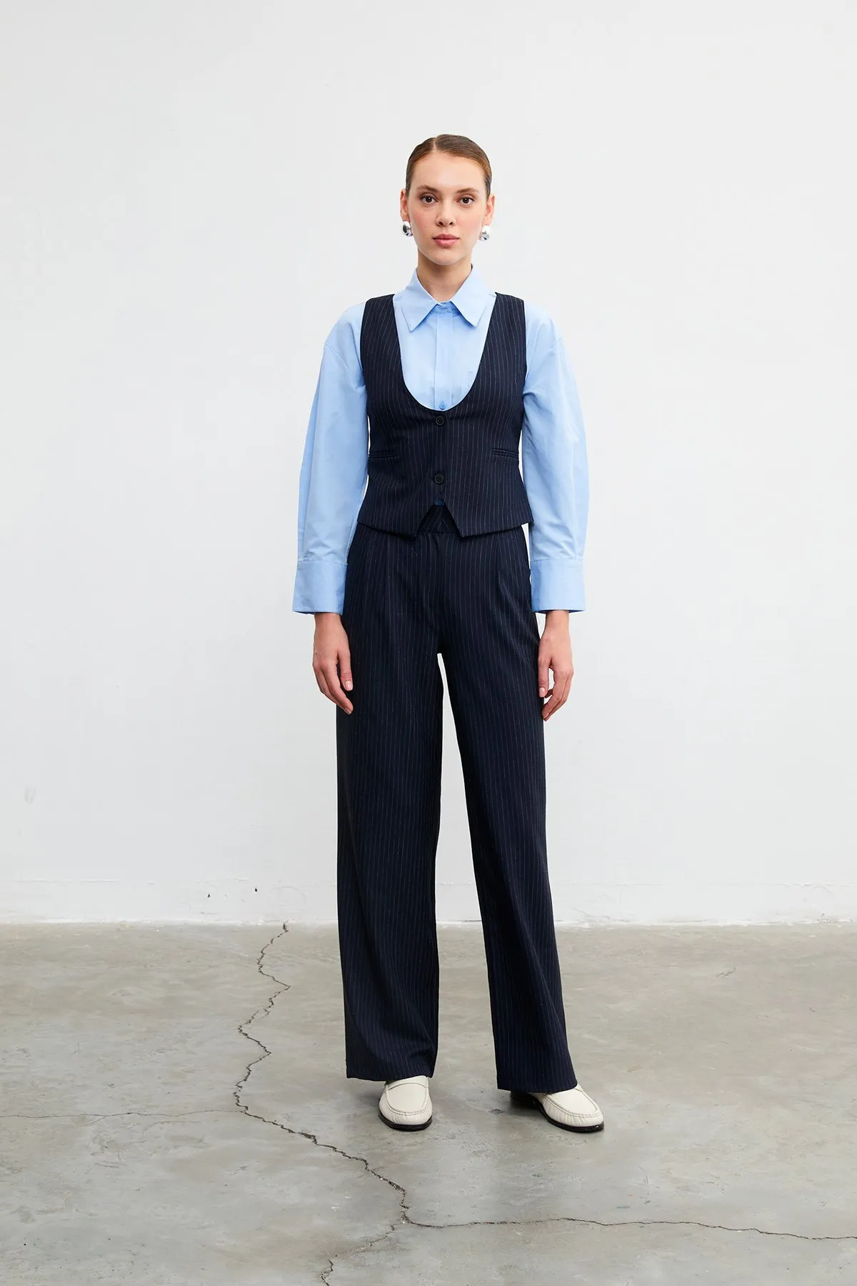 VATKALI  Palazzo-Hose mit hohem Bund – Premium-Edition