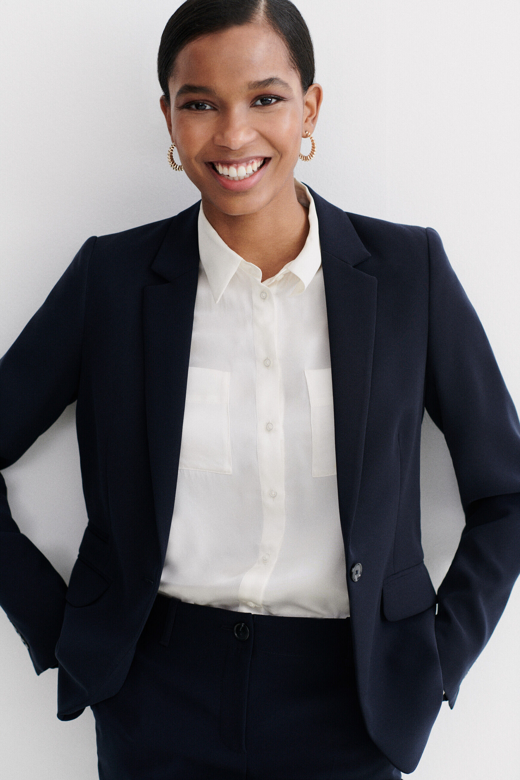 Blazer vantea bleu marine femme