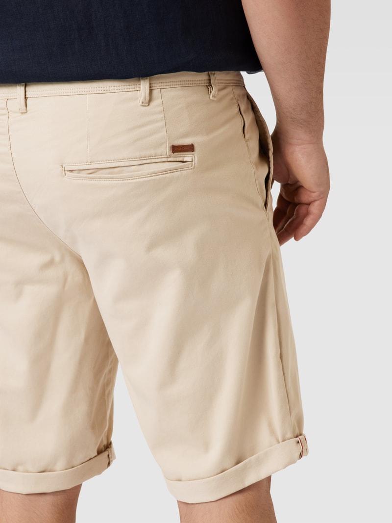 PLUS SIZE Chinoshorts mit fixierten Beinumschlägen Modell 'BOWIE' in beige