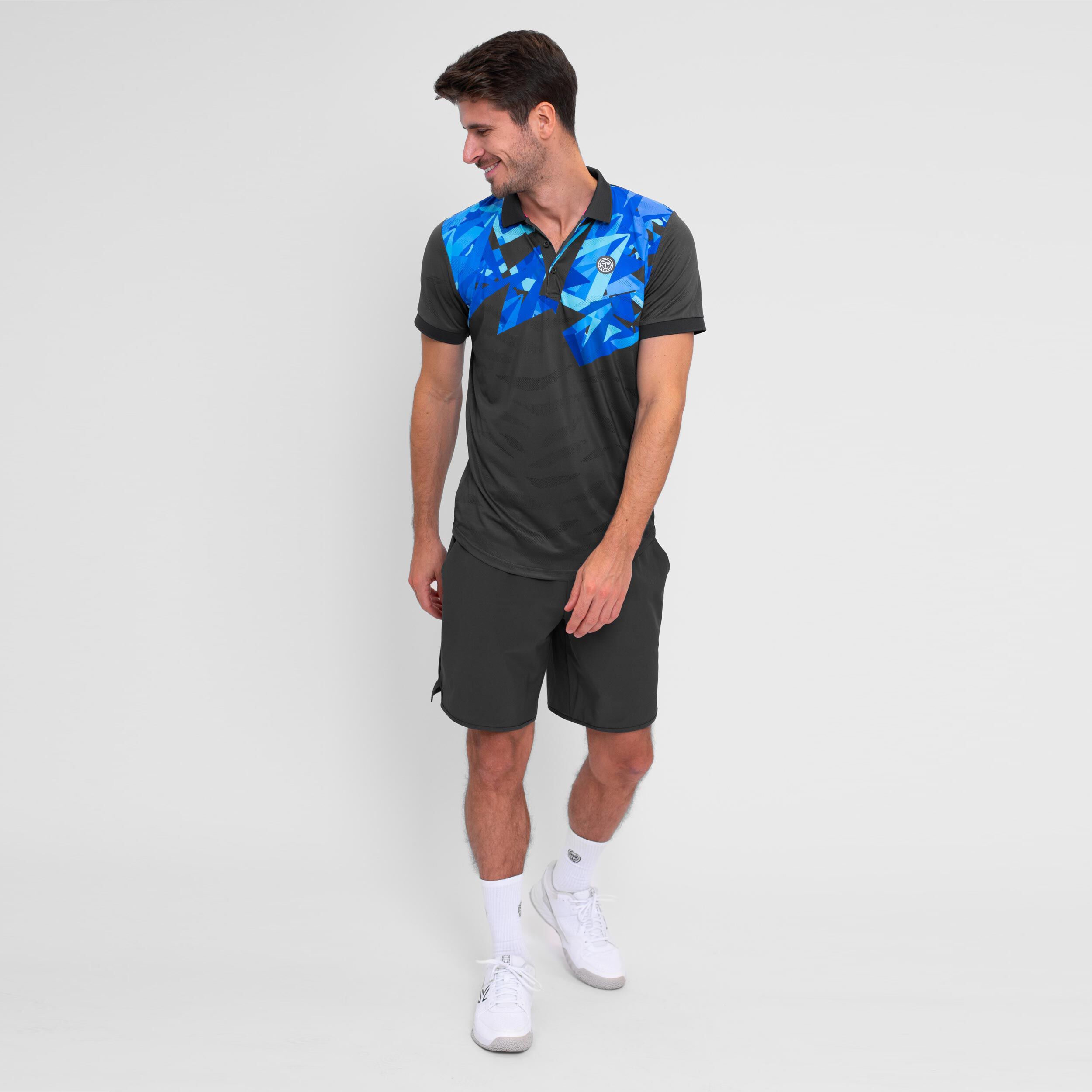Spike Polo Herren - Dunkelgrau, Blau