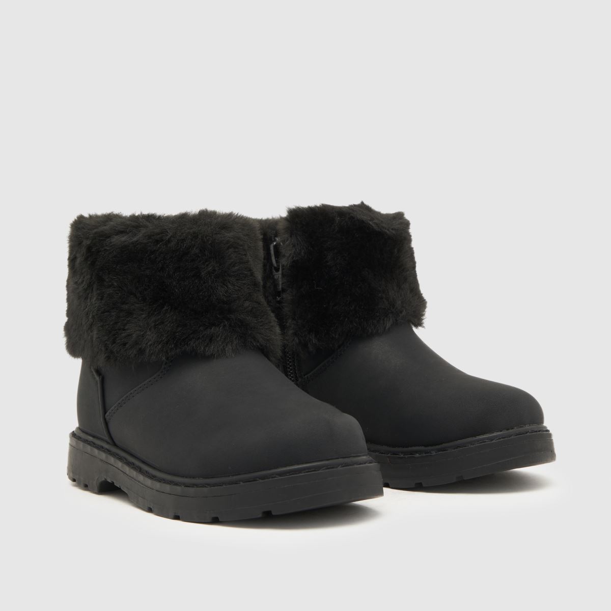 Černé dívčí boty Schuh Charisma s kožešinovou podšívkou