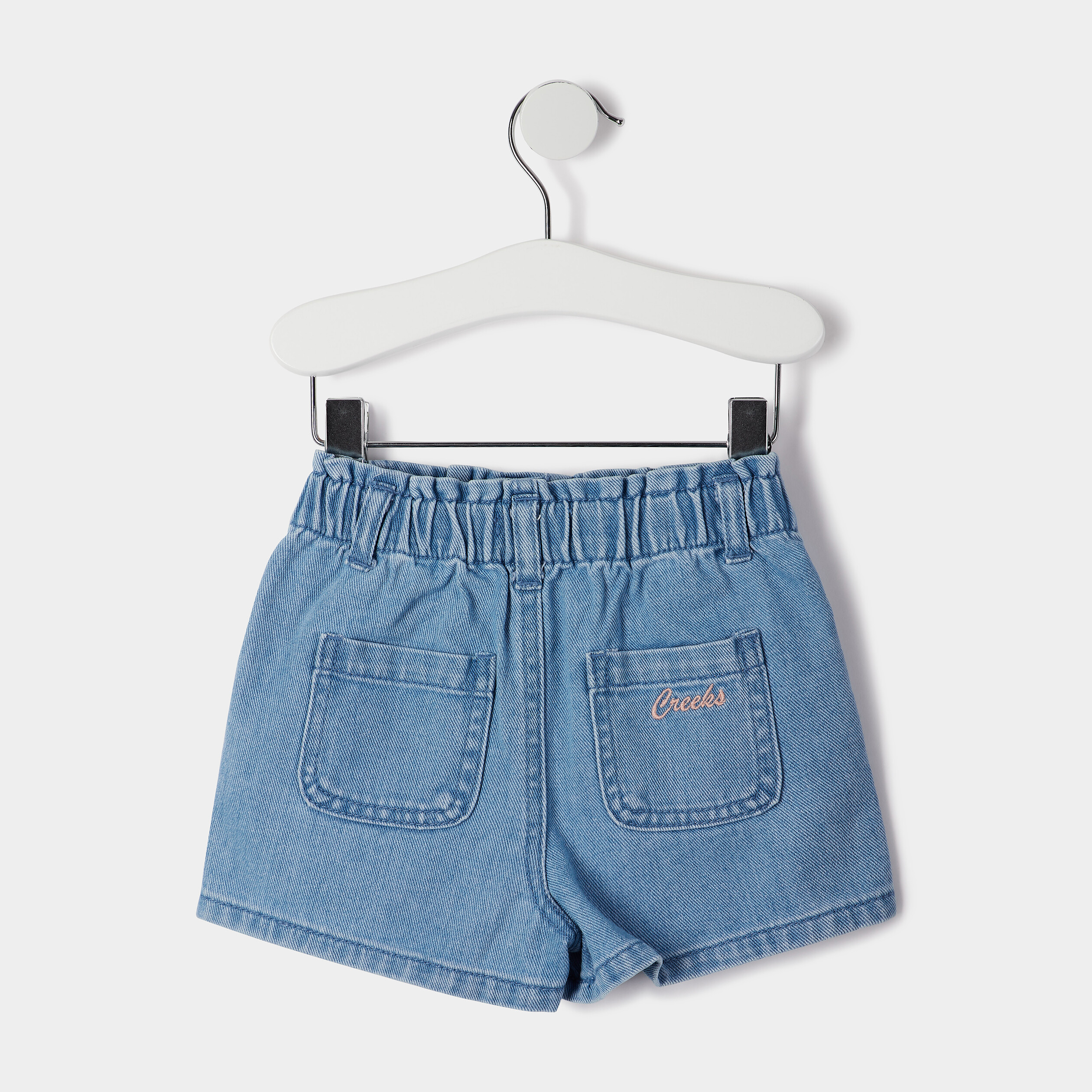 Short droit en jean Creeks denim bleach bébé fille | La Halle