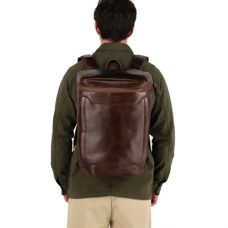 Buckle & Seam Leder Rucksack Siwa - Braun \/ Dots