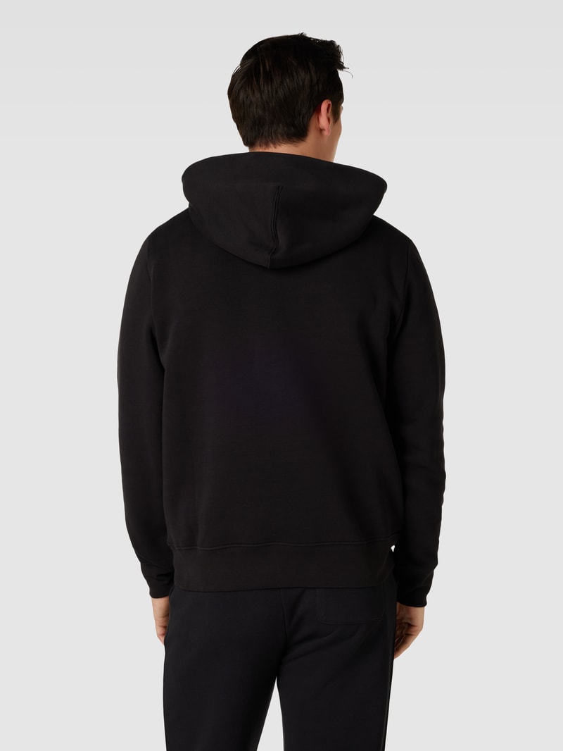 Hoodie mit Label-Print Modell 'MONOTYPE' in schwarz