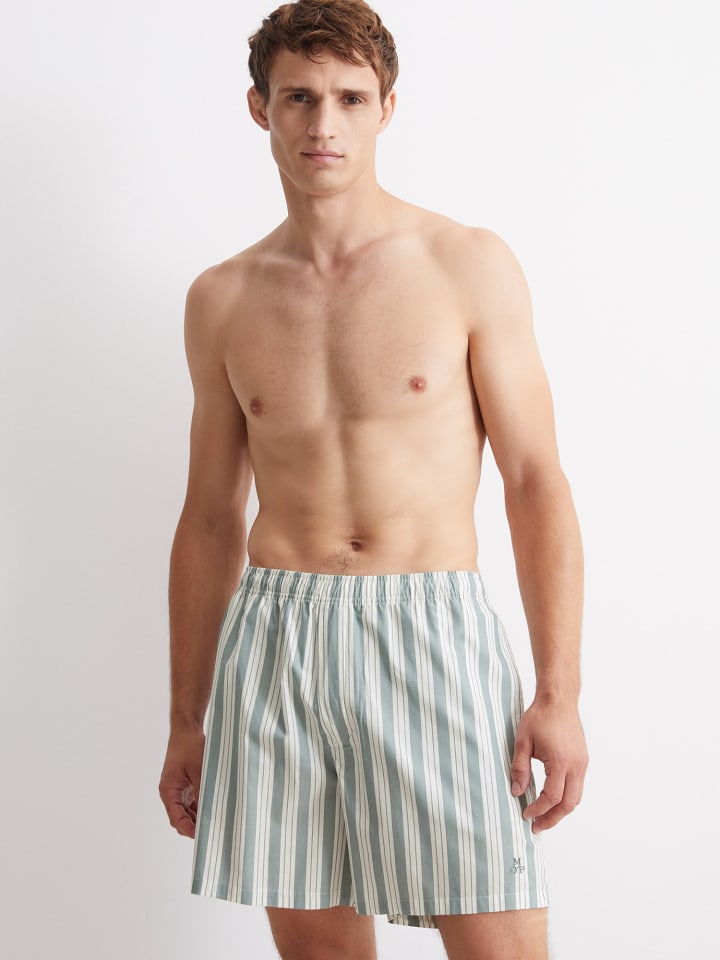 Marc O'Polo Schlafshorts Mix&Match Woven in forest dust stripe günstig kaufen