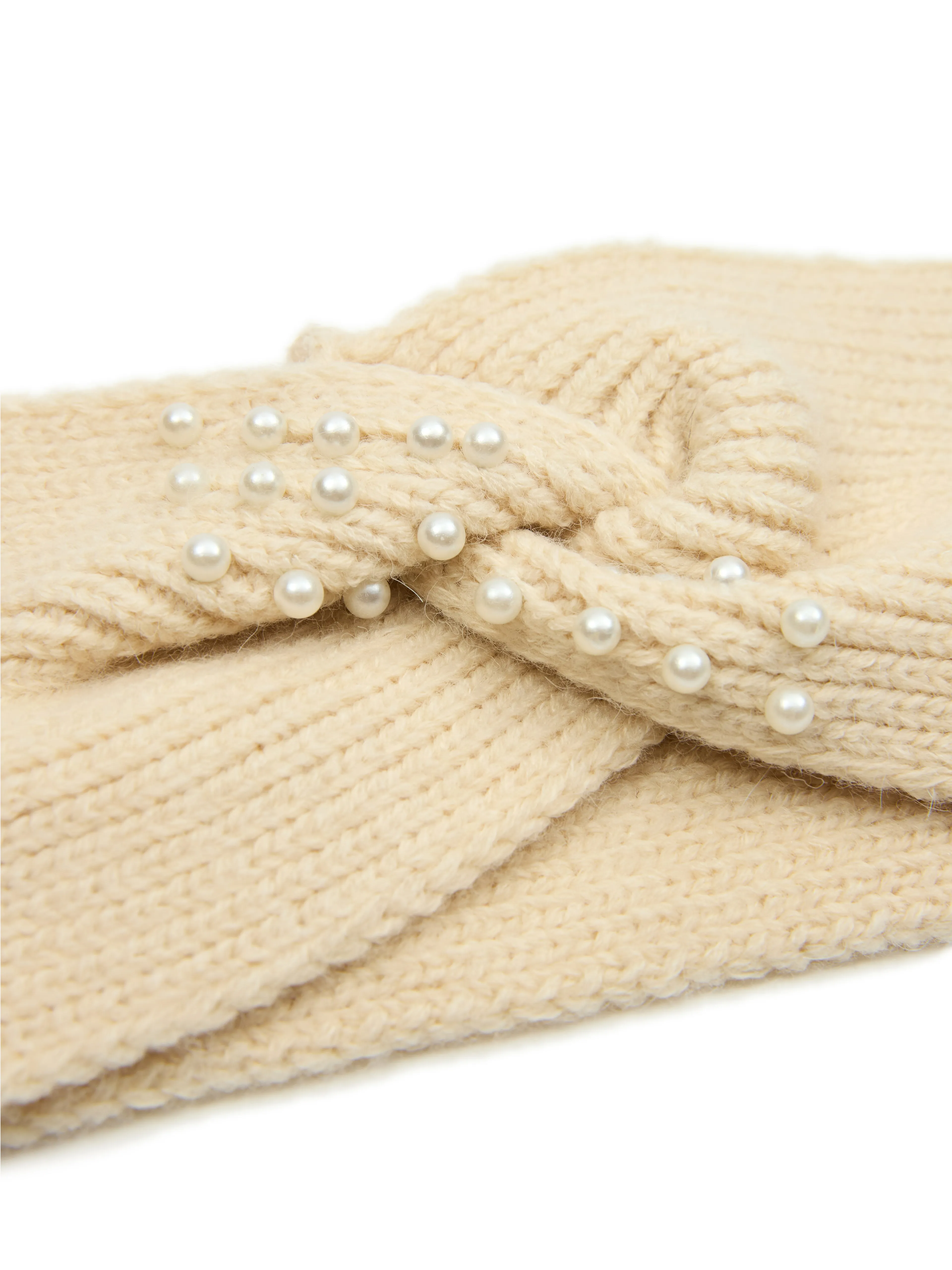 Cremefarbene Damen-Winter-Stirnband ORSAY