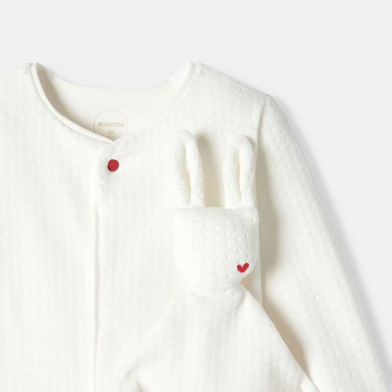 Coffret pyjama et doudou en velours blanc naissance Absorba