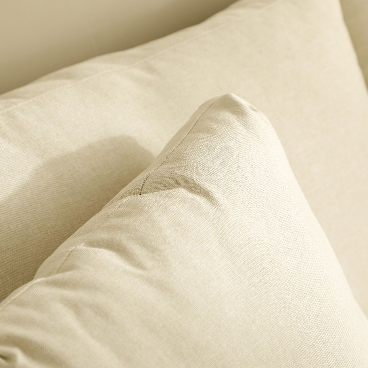 HOMCOM 2-Sitzer Sofa Doppelsofa in Leinenoptik, Zweisitzer mit Kissen bis 150 kg
