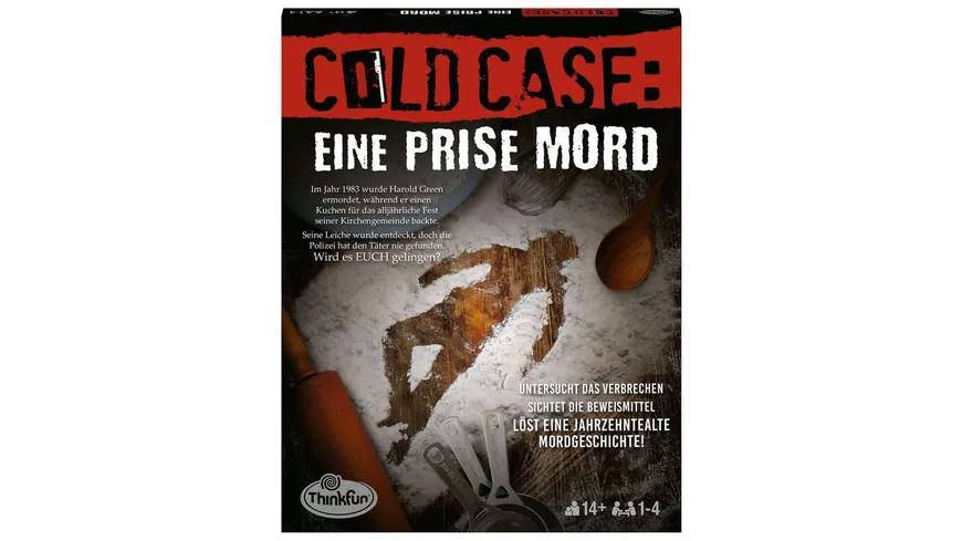 Thinkfun - Cold Case: Eine Prise Mord. Der zweite Cold Case Krimi im eigenen Heim. Wer findet den Mörder?