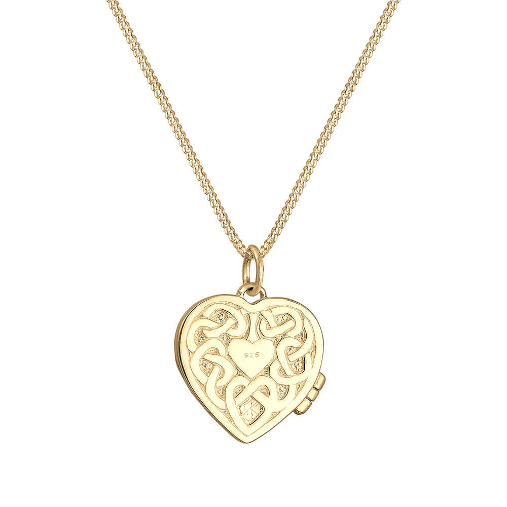 Elli Elli Collier Femme Médaillon Coeur Ornement de Pendentif Ludique en Argent Sterli collier