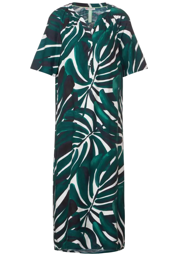 Street One Kleid mit Palmenprint
