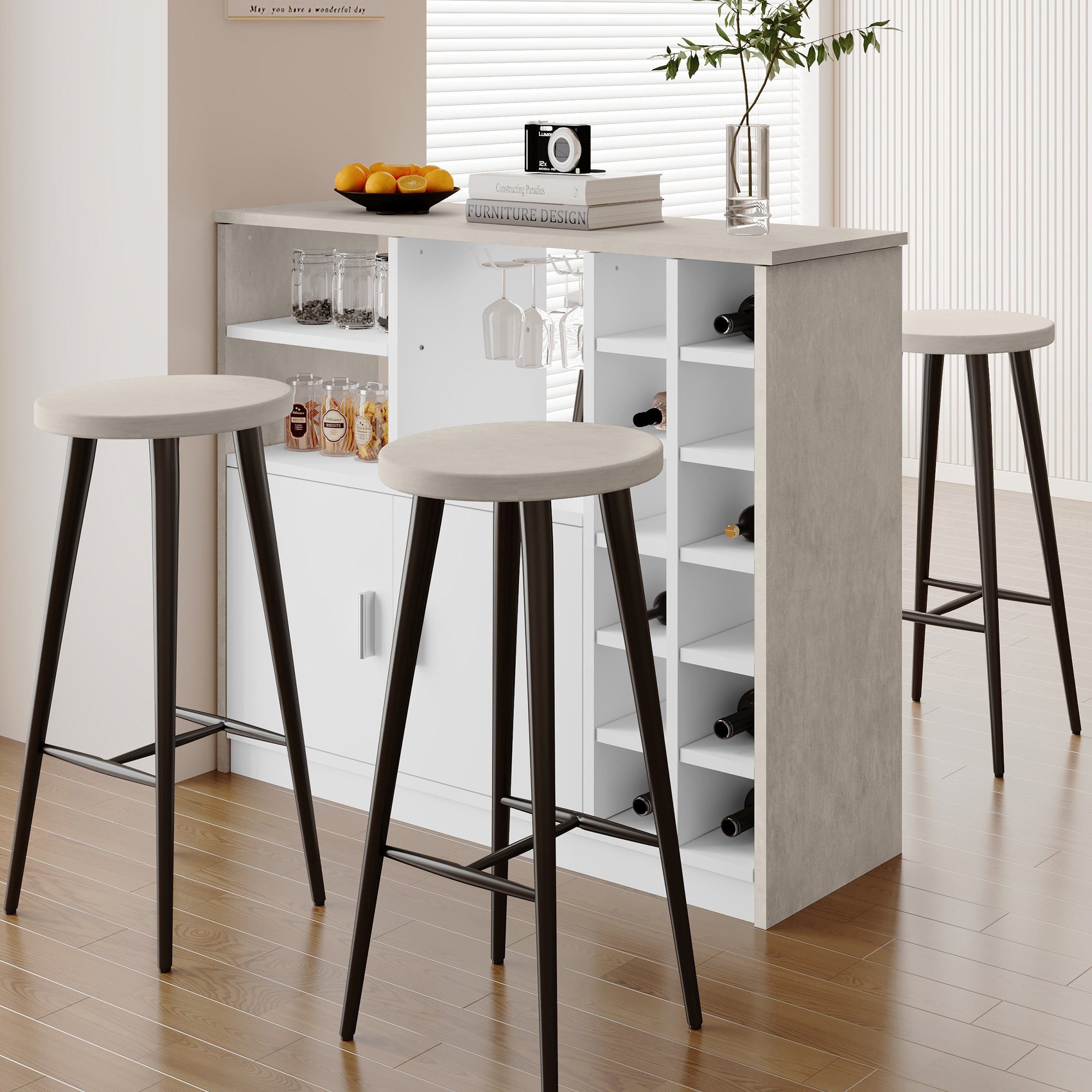 Fangqi Stauraumschrank Multifunktionaler Aufbewahrungsschrank, moderne Bar im Industriestil (set, Weinschrank, Lagerschrank, Bartheke, Multifunktionsschrank, Retro-Bartheke, Bartheke im Industriestil)
