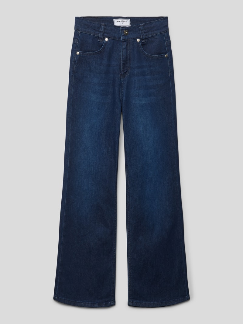 Jeans mit Label-Patch Modell 'NORMAL' in blau