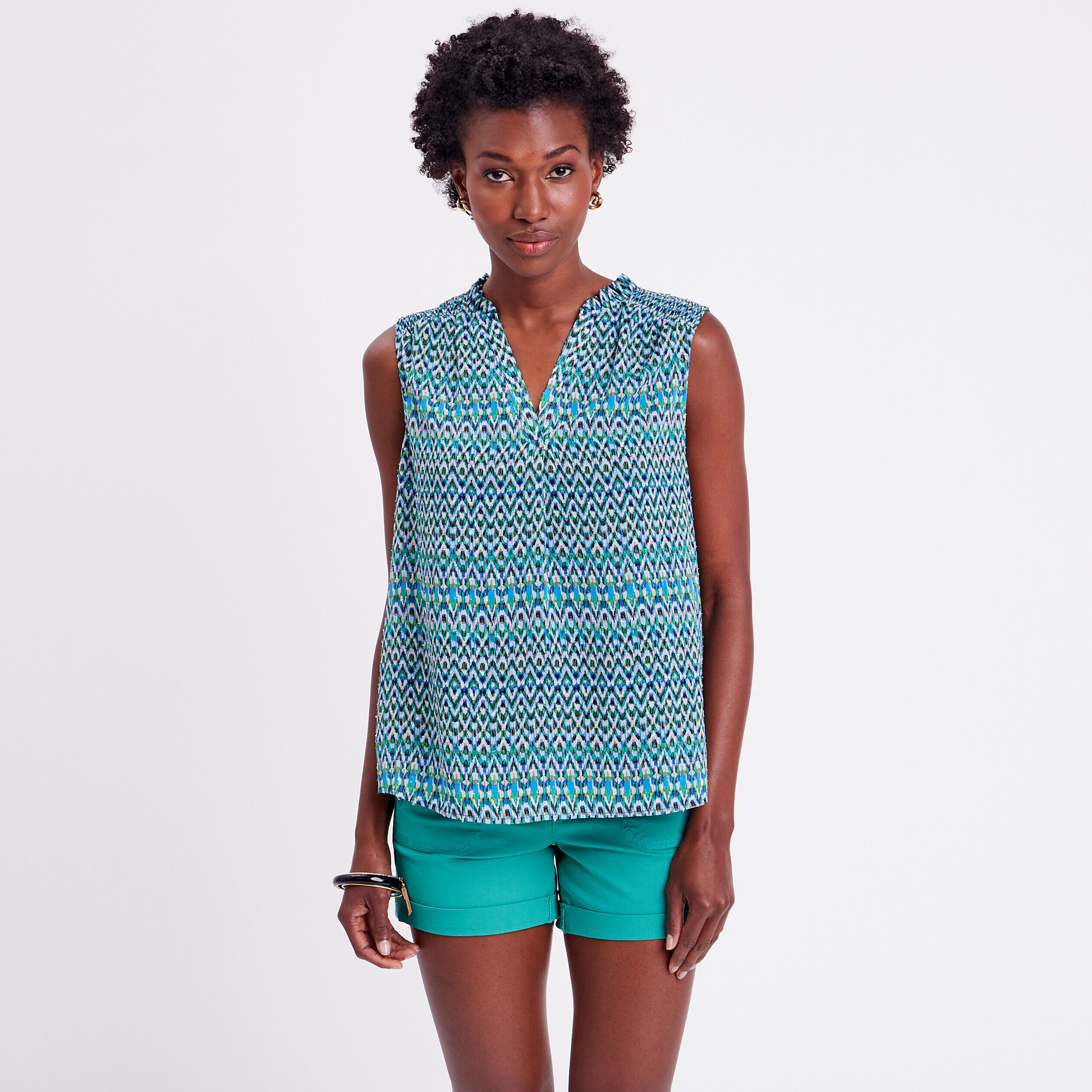 Blouse sans manches bleu femme | Cache Cache