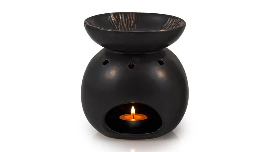 pajoma Duftlampe Relief schwarz