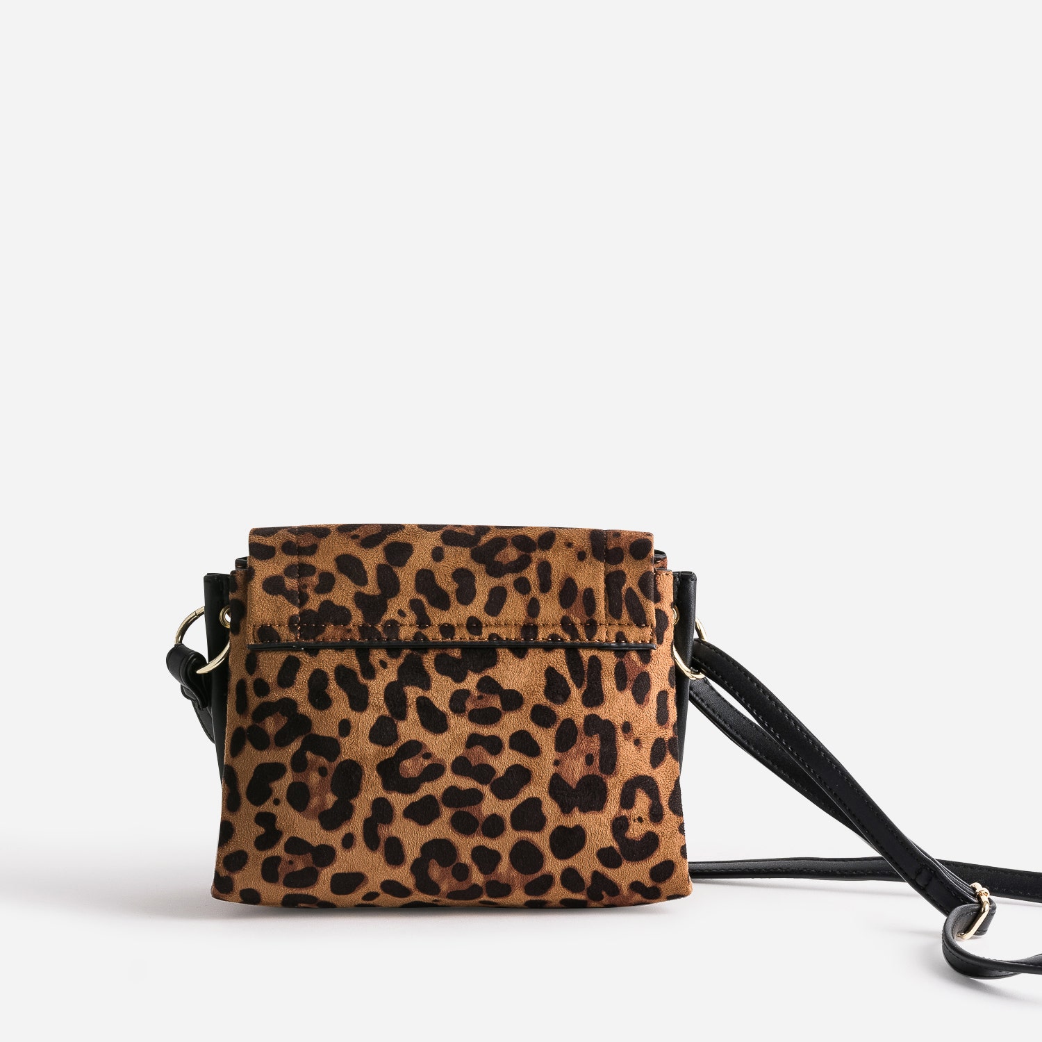 Petit sac à main camel à motif léopard